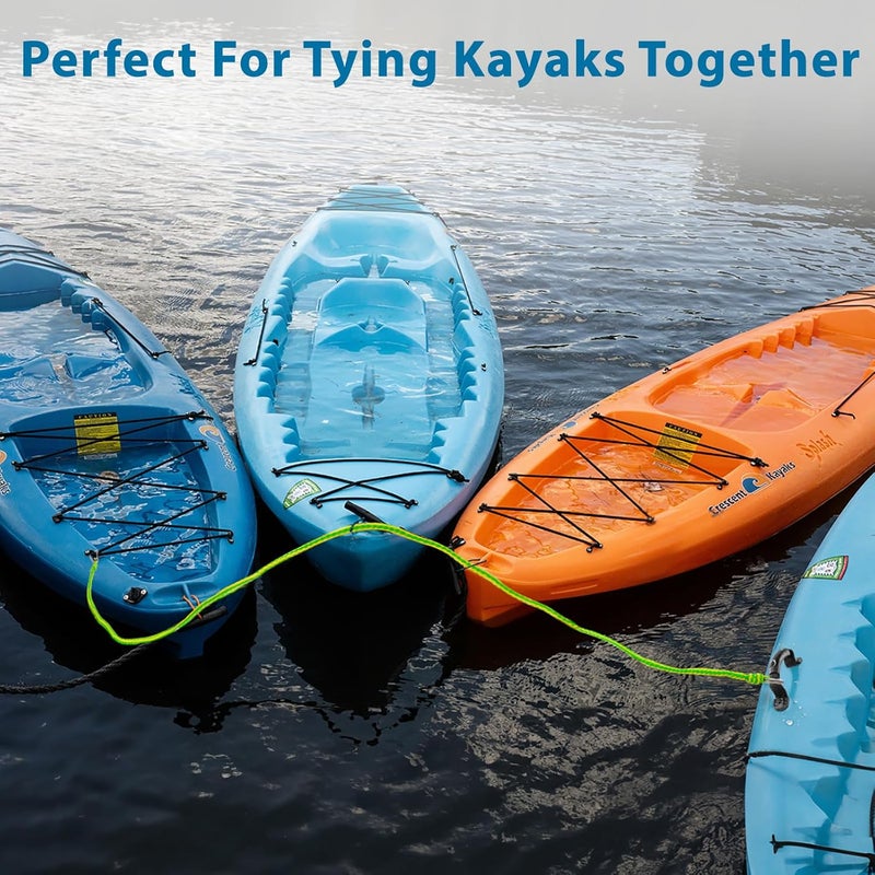 Botepon Floating Kayak Tow Rope with Clips – Quick Connect Rescue Line for Kayaks, Jet Ski Anchor Rope – Towing Rope for Tying Kayaks Together, Kayak Accessories, 12FT - Image 4